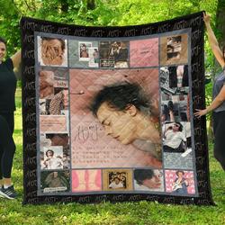 Harry Styles Gift Idea For Music Fan Quilt and Home Decor