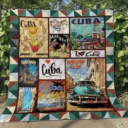 Havana Cuba Heart Clt0611129H Quilt Blanket and Home Decor