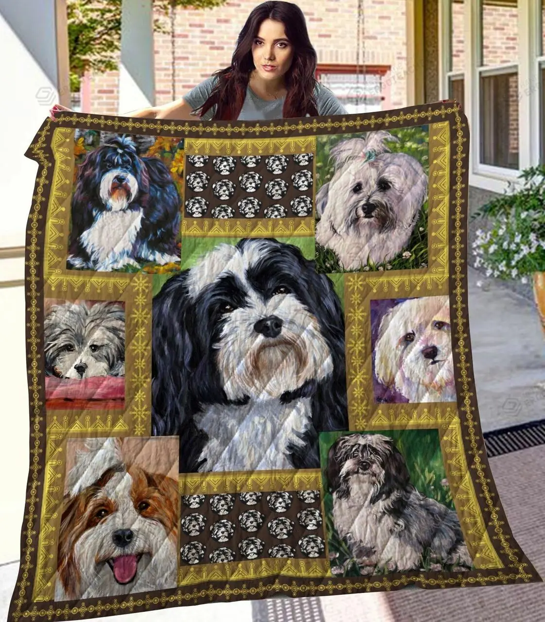 Havanese Picture Collection Quilt Blanket Great Customized Blanket Gifts For Birthday Christmas Thanksgiving and Home Decor