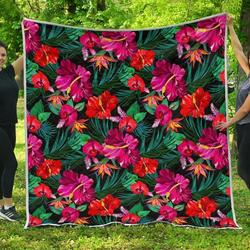 Hawaii Hibiscus Pineapple Cl17100328Mdq Quilt Blanket and Home Decor