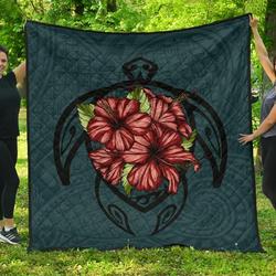 Hawaii Turtle Hibiscus Polynesian Ah Quilt Sjo and Home Decor