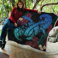 Hawaii Turtle Polynesian Tropical Premium Quilt and Home Decor