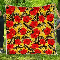 Hawaiian Hibiscus Flowers Cl17100333Mdq Quilt Blanket and Home Decor