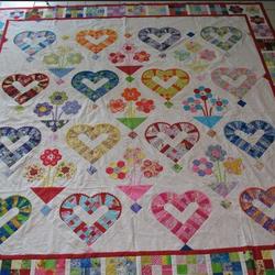 Heart Quilt Blanket and Home Decor