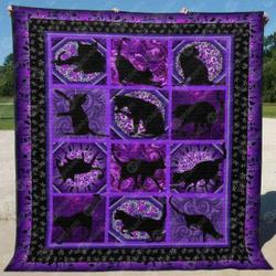 Heavenly Black Cats Quilt Blanket Vd14  Quilt and Home Decor