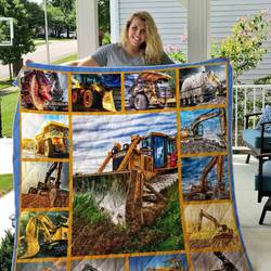 Heavy Equipment All Season Plus Size Quilt Blanket and Home Decor