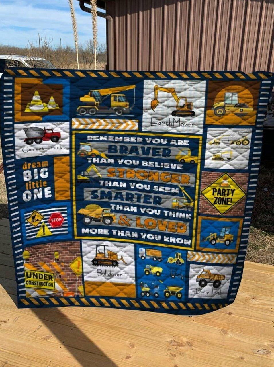 Heavy Equipment Boy I Love You Psl Quilt Lifbo Fuct2409 and Home Decor