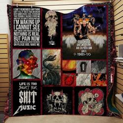 Heavy Metal Washable Handmade Quilt 2611-02 and Home Decor