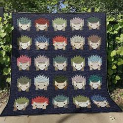 Hedgehog Cg250616 Quilt Blanket and Home Decor