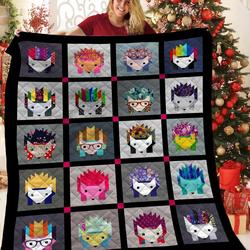 Hedgehog Quilt Wgn and Home Decor