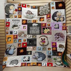 Hedgehog They Just Wanna Have Fun Quilt Blanket Great Customized Blanket Gifts For Birthday Christmas Thanksgiving and Home Decor