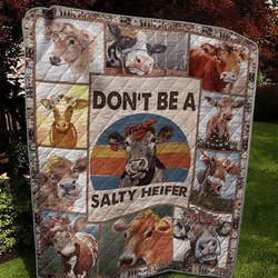 Heifer Cow Th 11012001 Kn110120 TTGG203 Awesome 3D Customized Quilt Hip and Home Decor