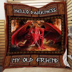 Hello Darkness Dragon Washable Quilt P52 and Home Decor