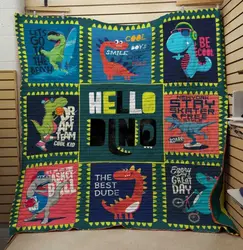 Hello Dino Quilt and Home Decor