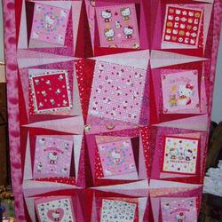 Hello Kitty Pattern Quilt Blanket Tr12  Quilt and Home Decor