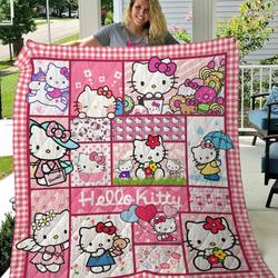 Hello Kitty Quilt Blanket Gift Ideas For Fans Loves Hello Kitty and Home Decor