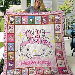 Hello Kitty Quilt Blanket Gifts Birthday Christmas Hello Kitty Pinky Kitty and Home Decor