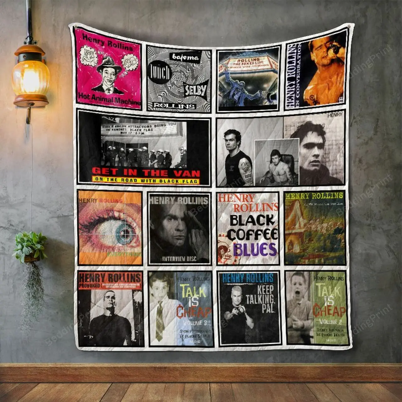 Henry Rollins Album Covers Quilt Blanket and Home Decor