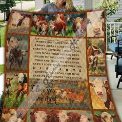 Hereford Cow Nt 02012008Kn TTGG209 Awesome 3D Customized Quilt Hip and Home Decor