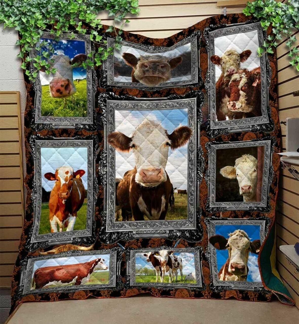 Hereford Cows Like Quilt Blanket and Home Decor
