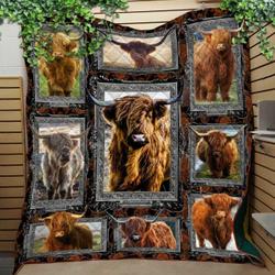 Highland Cows Like Quilt Blanket and Home Decor