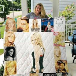 Hilary Duff Quilt Blanket and Home Decor