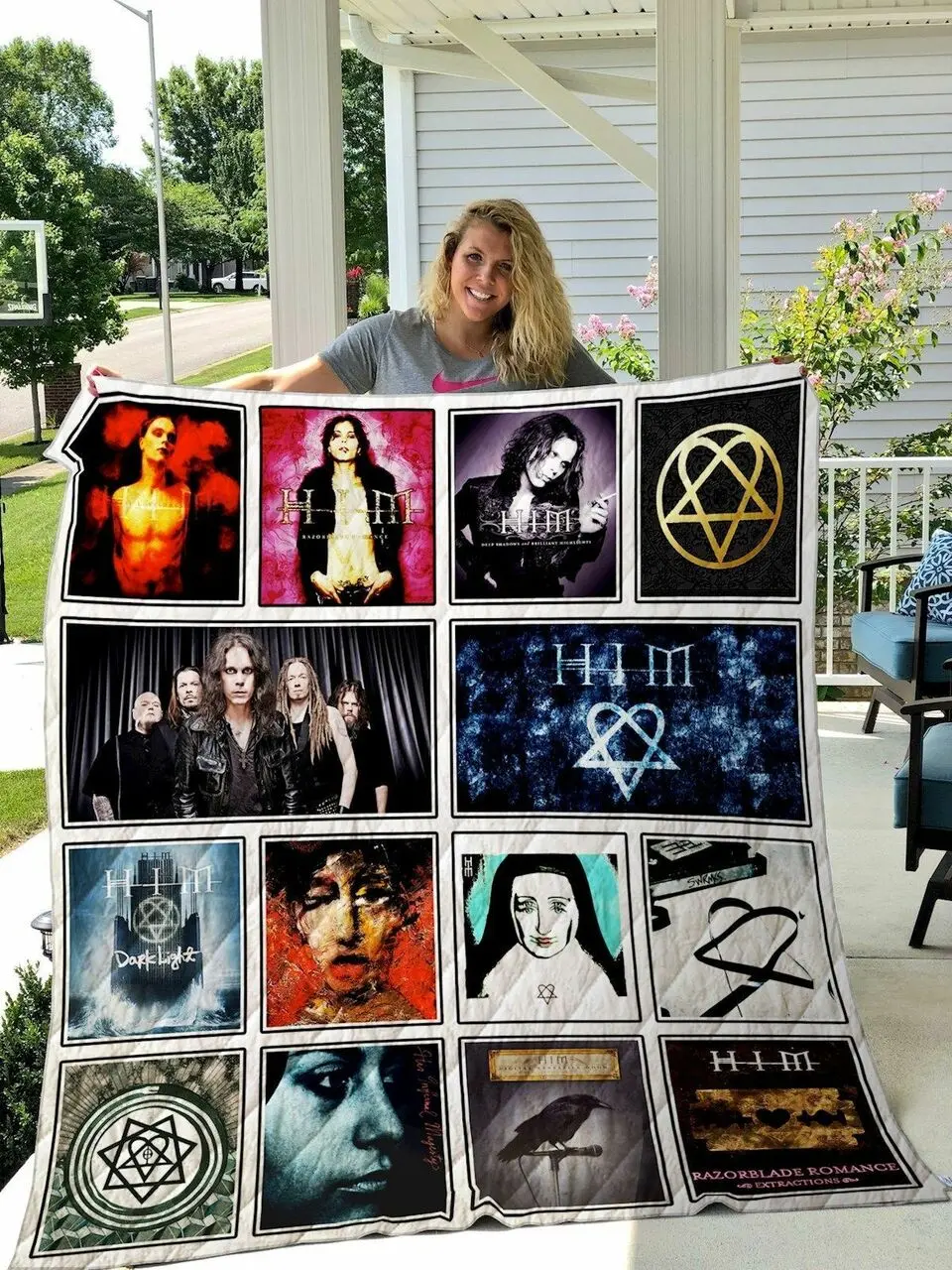 Him Quilt Blanket and Home Decor