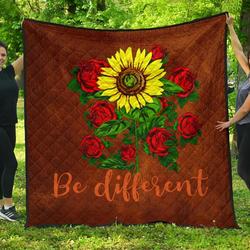 Hippie Be Different Quilt Blanket Th1207 and Home Decor
