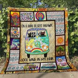 Hippie Bi020804C Tbg Quilt Blanket and Home Decor
