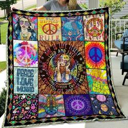 Hippie Bi030805C Tbg Quilt Blanket and Home Decor