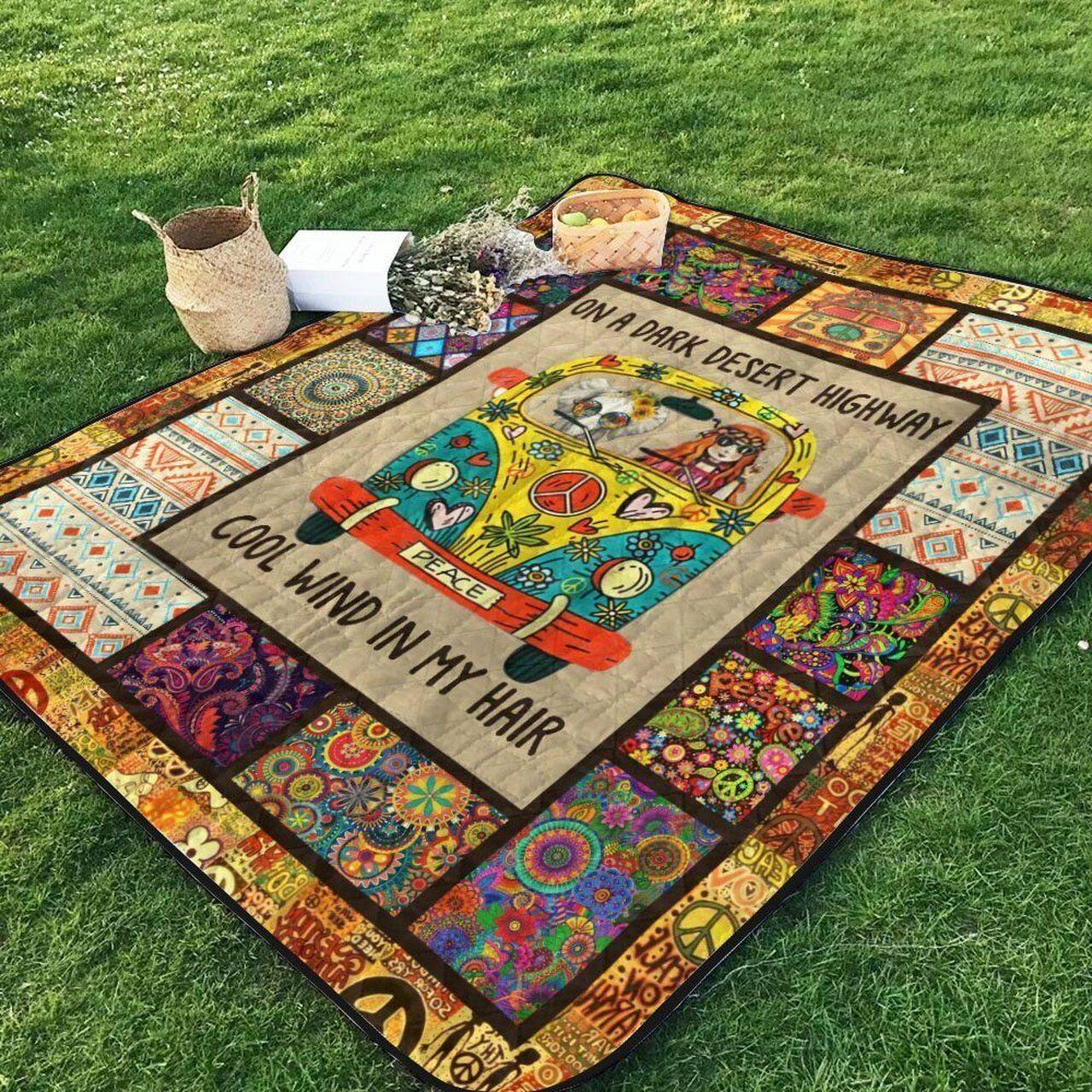 Hippie Bi090720B Tbg Quilt Blanket and Home Decor