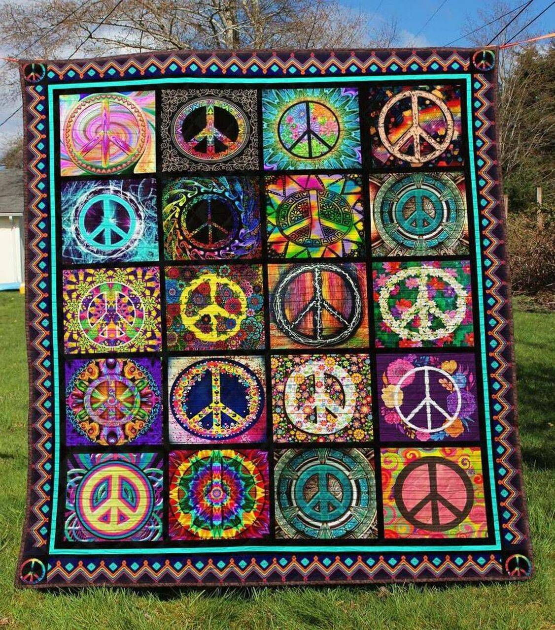 Hippie Bi160704B Tbg Quilt Blanket and Home Decor