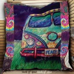 Hippie Bus Cl2100232Mdq Quilt Blanket and Home Decor