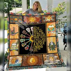 Hippie Can Not Be Broken Quilt Osw and Home Decor