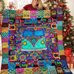 Hippie Cla11110102Q Quilt Blanket and Home Decor