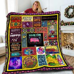 Hippie Color Square V1 N 3D Customized Quilt and Home Decor