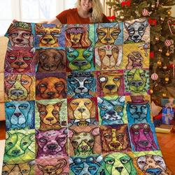 Hippie Dog Quilt Vhx and Home Decor