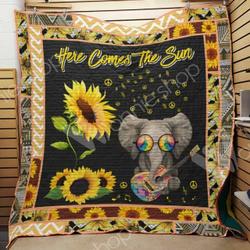 Hippie Elephant Quilt Blanket Dhc1102816Td and Home Decor