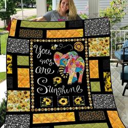 Hippie Elephant Quilt Fjw and Home Decor