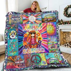 Hippie Girl Lover 3D Customized Quilt and Home Decor