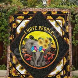 Hippie I Hate People Clt130618 Quilt Blanket and Home Decor
