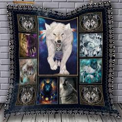 Hippie Mandala Wolves Quilt Blanket A139 and Home Decor