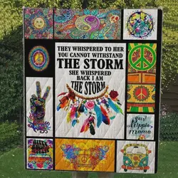 Hippie Motivational Quotes In Fabulous Puzzles Quilt Blanket Great Customized Blanket Gifts For Birthday Christmas Thanksgiving and Home Decor