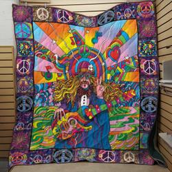 Hippie Musician KJ5 NNQ131098 3D Customized Quilt and Home Decor