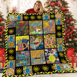 Hippie N Pattern 3D Customized Quilt and Home Decor
