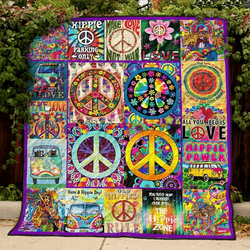 Hippie Peace Color TB160996 3D Customized Quilt and Home Decor