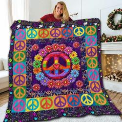 Hippie Peace Pattern M 3D Customized Quilt and Home Decor