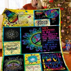 Hippie Peace Quilt Vdm and Home Decor