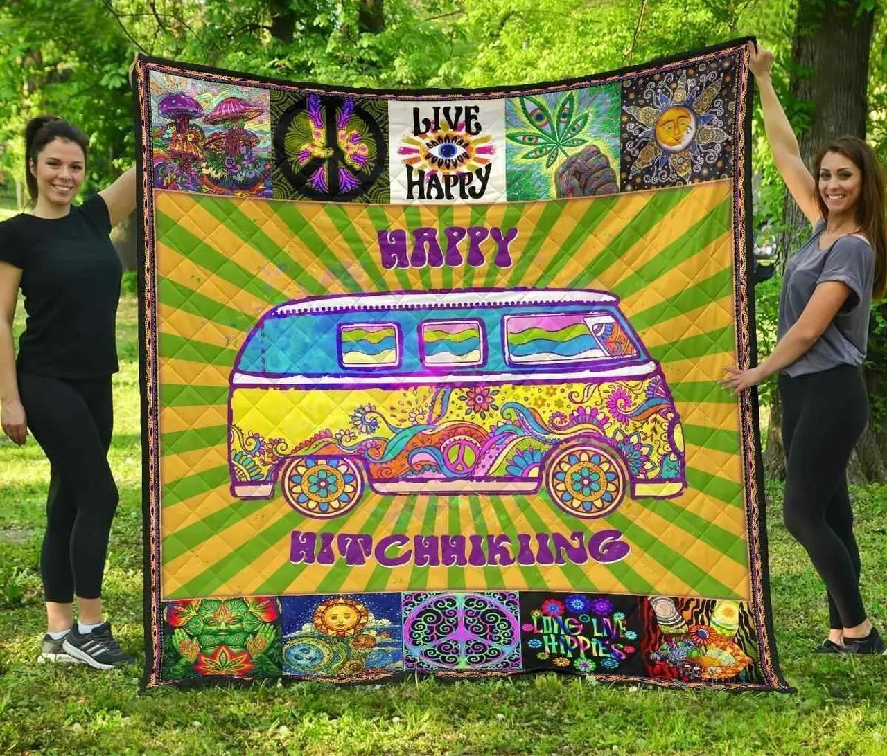 Hippie Premium 1 Blanket Th0807 Quilt and Home Decor