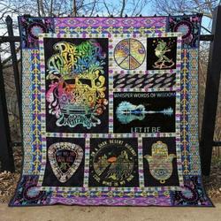 Hippie Quilt Blanket Ver 25  Quilt and Home Decor
